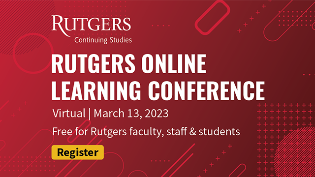 rutgers online learning conference graphic